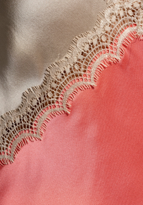 Ginia Sadie Chemise - Coral/ Almond
