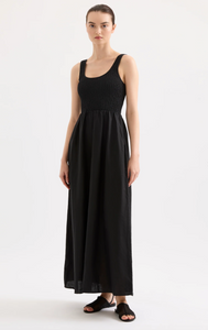 Nude Lucy Elio Linen Maxi Dress - Black