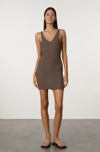 Zulu & Zephyr Carob Lattice Knit Dress