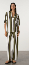 Load image into Gallery viewer, Zulu &amp; Zephyr Olive Stripe Textured Knit Shirt