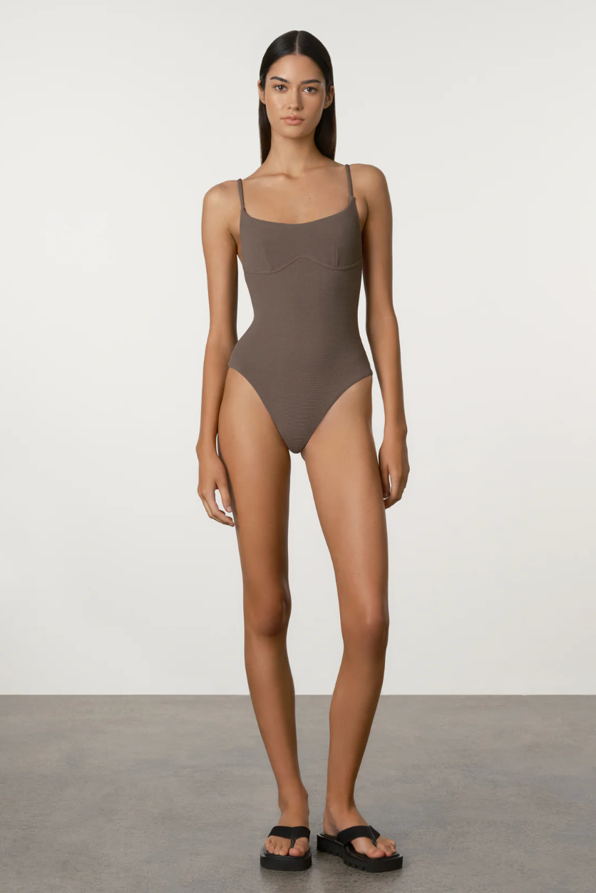 Zulu & Zephyr Carob Waffle One Piece