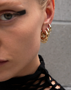 F+H Pierced Hoop Earrings - Small