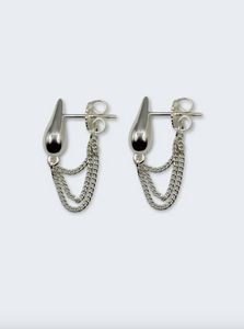 F+H Rainfall Chain Studs - Silver