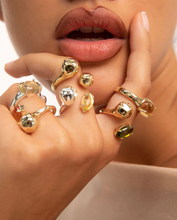 Load image into Gallery viewer, F+H Accord Gemstone Ring - Silver + Lemon Quartz