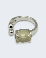 Load image into Gallery viewer, F+H Accord Gemstone Ring - Silver + Lemon Quartz
