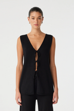 Load image into Gallery viewer, Arcaa Poppy Reversible Longline Top - Black