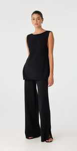 Arcaa Poppy Reversible Longline Top - Black