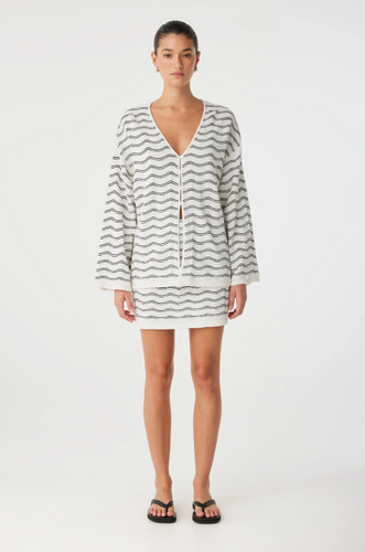 Arcaa Onda Mini Skirt - Cream Wave