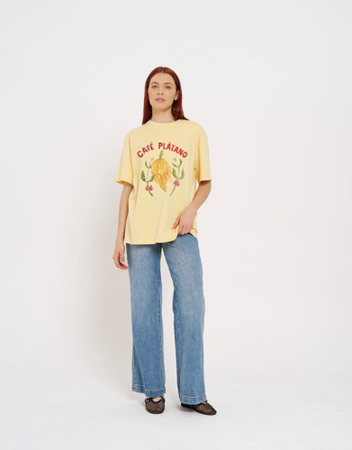 Maku Café Plantano Boyfriend Tee - Butter