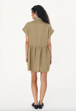 Load image into Gallery viewer, Rowie Gina Linen Mini Dress - Olive