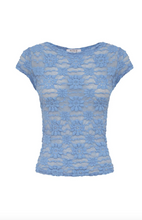 Load image into Gallery viewer, Rowie Galo Sunflower Lace Tee - Periwinkle