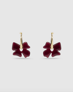 Brie Leon Glass Flower Earrings- Choc