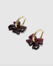 Load image into Gallery viewer, Brie Leon Glass Flower Earrings- Choc