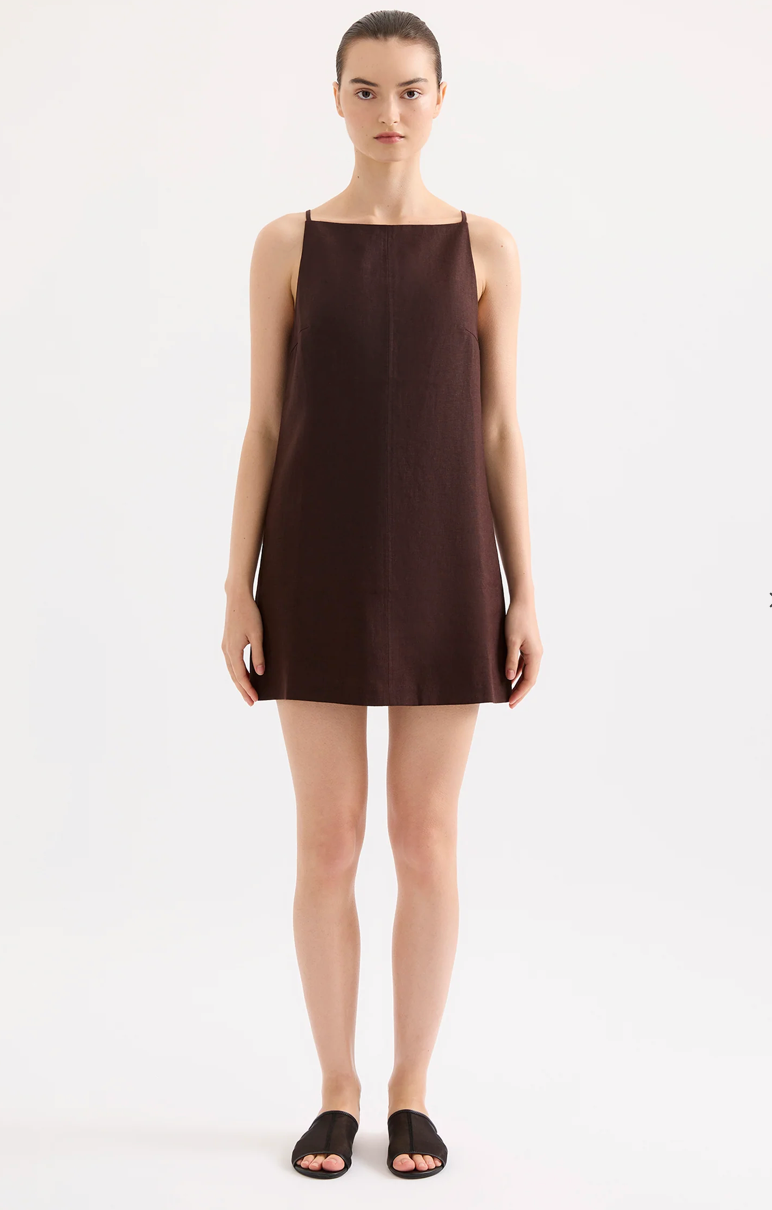 Nude Lucy Mia Linen Mini Dress