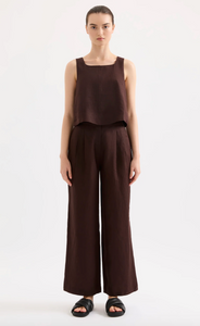 Nude Lucy Thilda Linen Top - Raisin