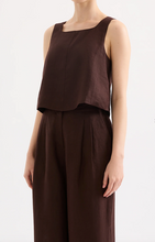Load image into Gallery viewer, Nude Lucy Thilda Linen Top - Raisin