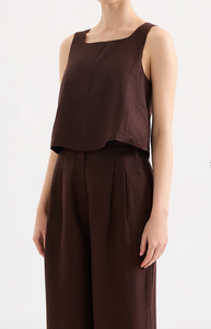 Nude Lucy Thilda Linen Top - Raisin