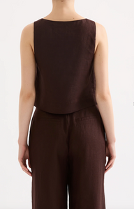 Nude Lucy Thilda Linen Top - Raisin