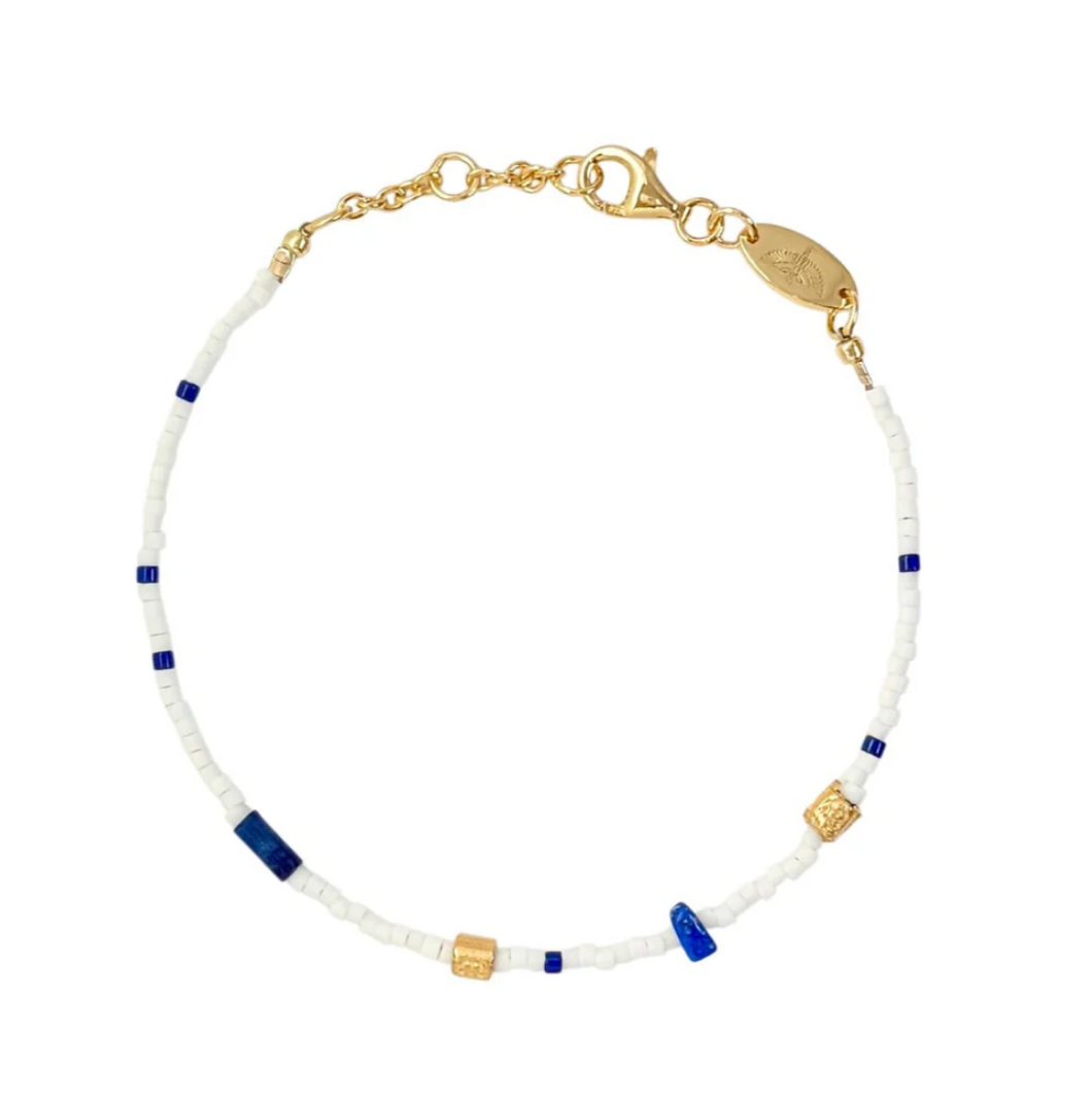 Gold Sister Vay Cay White Bracelet