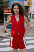 Load image into Gallery viewer, Rowie Simone Linen Shorts - Siren Red