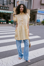 Load image into Gallery viewer, Rowie Gina Linen Mini Dress - Lemon