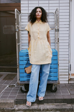 Load image into Gallery viewer, Rowie Gina Linen Mini Dress - Lemon