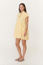 Load image into Gallery viewer, Rowie Gina Linen Mini Dress - Lemon