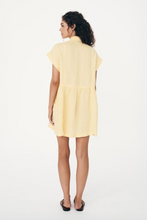 Load image into Gallery viewer, Rowie Gina Linen Mini Dress - Lemon