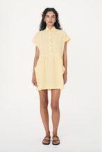Load image into Gallery viewer, Rowie Gina Linen Mini Dress - Lemon