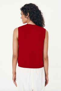 Rowie Goldie Knit Vest - Candy Red