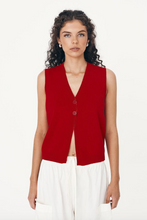 Load image into Gallery viewer, Rowie Goldie Knit Vest - Candy Red