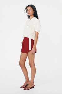 Rowie Simone Linen Shorts - Siren Red