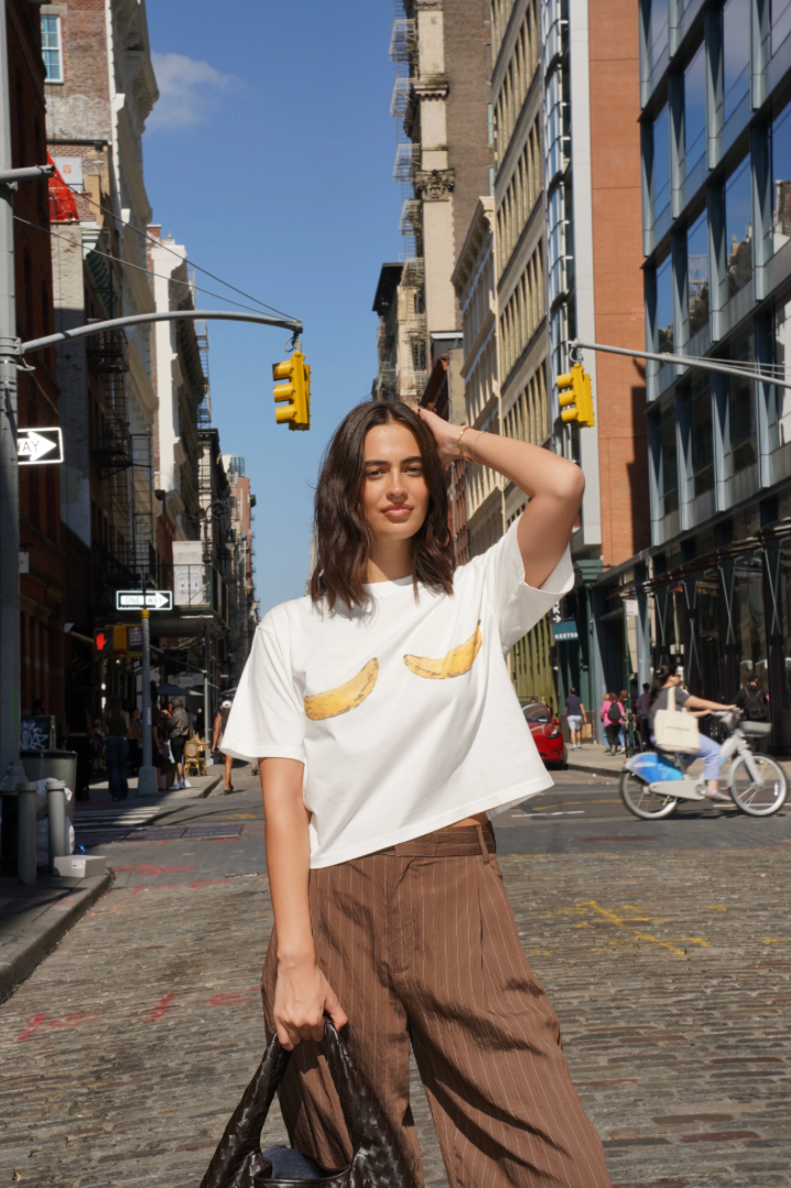 Maku Banana Bra Tee Boxy Crop