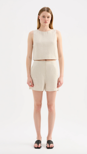 Nude Lucy Marli Linen Top - Natural