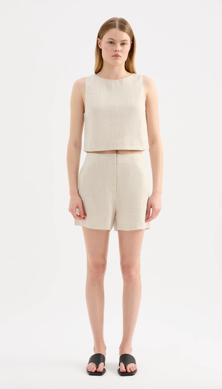 Nude Lucy Marli Linen Top - Natural