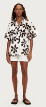 Load image into Gallery viewer, Zulu &amp; Zephyr Cotton Shirt - Chocolate Flower