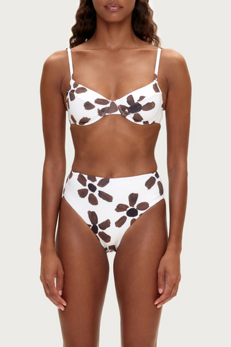 Zulu & Zephyr Balconette Bra Cup Top - Chocolate Flower