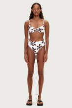 Load image into Gallery viewer, Zulu &amp; Zephyr Balconette Bra Cup Top - Chocolate Flower