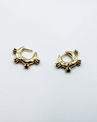 F+H Adele Spiked Huggies - Onyx