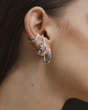 Load image into Gallery viewer, F+H Adele Spiked Huggies - Onyx