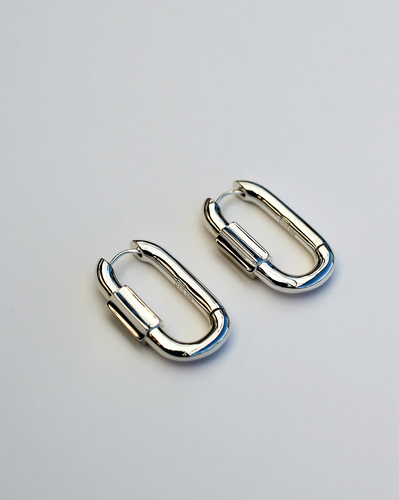 F+H Disengage Hoops Small - Silver