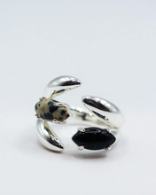 Load image into Gallery viewer, F+H Cluster Gemstone Ring - Onyx