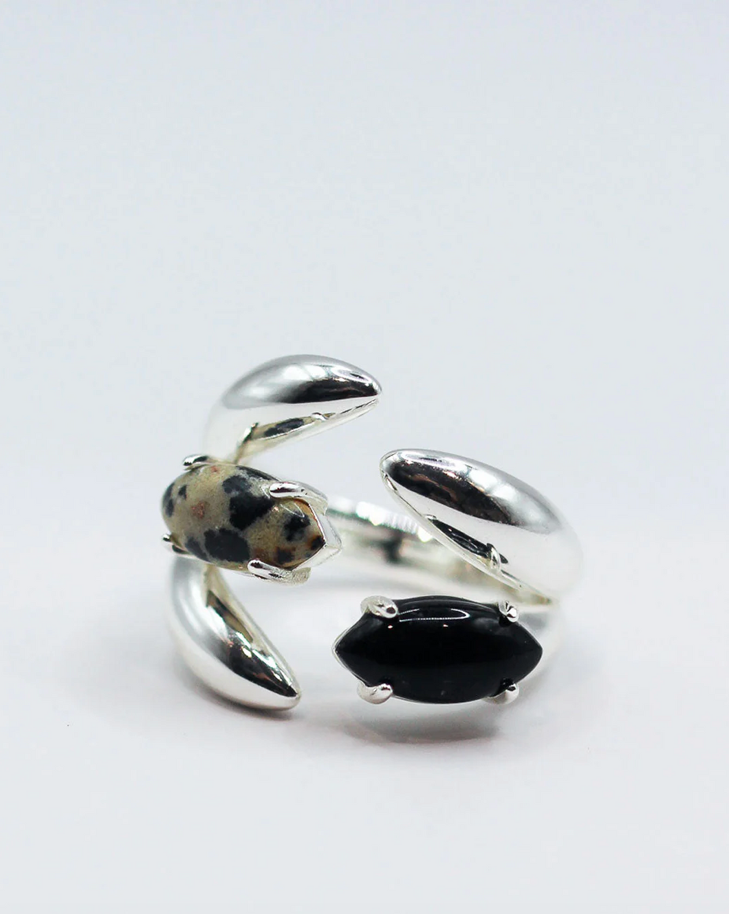 F+H Cluster Gemstone Ring - Onyx