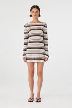 Load image into Gallery viewer, Arcaa Nia Long Sleeve Dress - Cream Choc Stripe