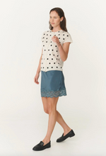 Load image into Gallery viewer, Rowie Marina Silk Mini Skirt - Teal Blue