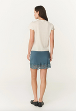 Load image into Gallery viewer, Rowie Marina Silk Mini Skirt - Teal Blue
