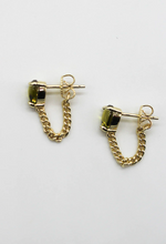 Load image into Gallery viewer, F+H Annie Chain Studs - Peridot