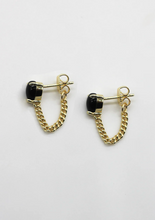 Load image into Gallery viewer, F+H Annie Chain Studs - Onyx