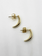 Load image into Gallery viewer, F+H Moon Stud Earrings - Gold