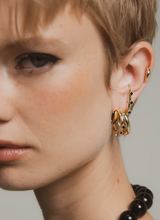 Load image into Gallery viewer, F+H Moon Stud Earrings - Gold